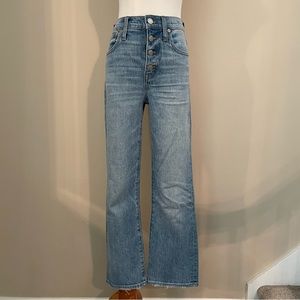 Madewell Cali Demi-Boot Light Wash Jeans, Size 24